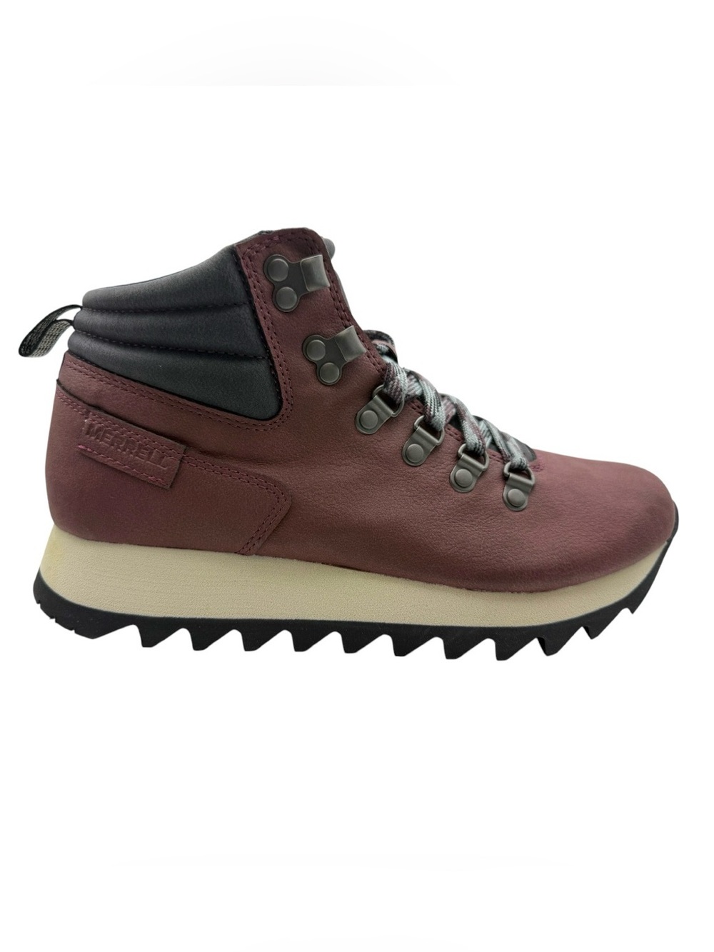 Merrell Leather Hiking Boots Women’s 8 Burgundy LaceUp Ankle Outdoor J003772 New - Picture 1 of 8